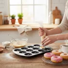 Quttin Xynflon tapadásmentes minifánk sütőforma – 12 fészkes, 4,5 cm, 27×18 cm