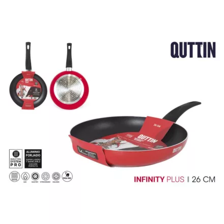 Quttin Infinity Plus 26 cm-es tapadásmentes serpenyő – indukciós, vendégházaknak és apartmanoknak