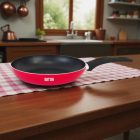 Quttin Infinity Plus 28 cm-es tapadásmentes serpenyő étellel – modern, olajszegény sütés húsokhoz és zöldségekhez, indukciós aljjal