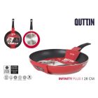 Quttin Infinity Plus serpenyő 28 cm – részletfotó a tapadásmentes belső bevonatról és az indukciós rozsdamentes talpról, strapabíró kivitel
