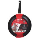 Quttin Infinity Plus serpenyő 30 cm – részletfotó a tapadásmentes belső felületről és az indukciós rozsdamentes talpról, erős, tartós kialakítás