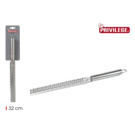 PRIVILEGE rozsdamentes acél reszelő, 32 cm – erős, tartós, higiénikus, mosogatógépben mosható konyhai reszelő