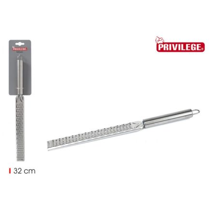 PRIVILEGE rozsdamentes acél reszelő, 32 cm – erős, tartós, higiénikus, mosogatógépben mosható konyhai reszelő