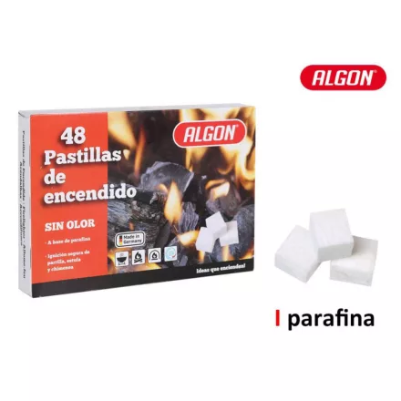 Paraffinos alágyújtó kocka grillgyújtáshoz 48 db / csomag