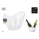 8 literes Pezsgősvödör átlátszó és ovális, 35.x26x26 cm