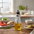 Olaj spray-olajszóró átlátszó üveg 330 ml-es