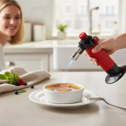 Flambírozó szakácsfáklya - Erős láng, 154-74-198 mm, Profiknak