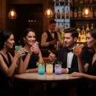 Szines old fashioned koktélos Tiki pohár 500 ml, 6 db-os csomag