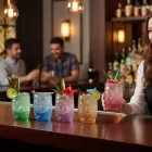 Szines old fashioned koktélos Tiki pohár 500 ml, 6 db-os csomag