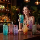 Üveg Tiki pohár színes 600 ml