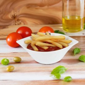 Fehér porcelán Gourmet tálka szószokhoz és mártogatósokhoz