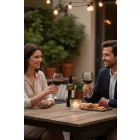 Onis Speakeasy Burgundy boros pohár 580 ml-es, 6 db-os csomag, extra tartós üvegből