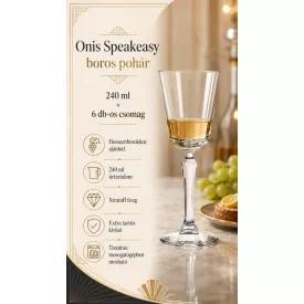 Onis Speakeasy 240 ml-es boros pohár 6 db-os csomagban