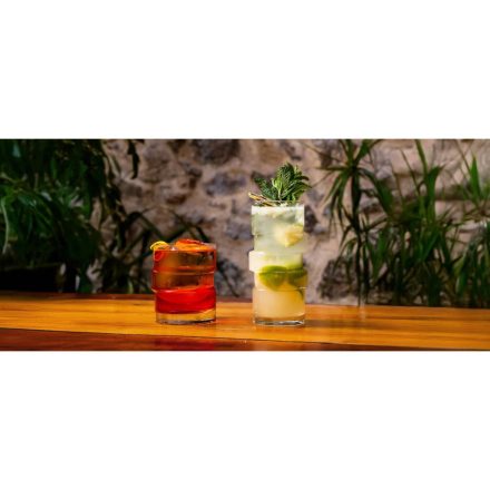 The Glitch koktélos pohár 400 ml - bartender tervezte különleges Collins koktélos pohár