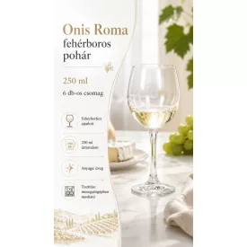 Onis Roma fehérboros pohár 250 ml-es űrtartalommal