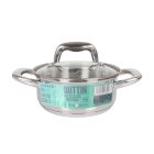 Caesar 1,5 literes indukciós lábas üveg fedővel, 16 m-es átmérő