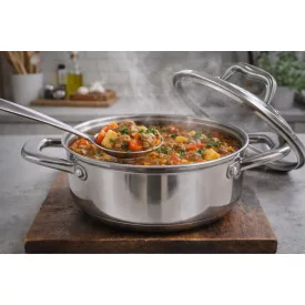   Caesar 2 literes indukciós lábas üveg fedővel, 18 m-es átmérő