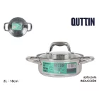 Caesar 2 literes indukciós lábas üveg fedővel, 18 m-es átmérő