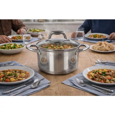 Caesar 3 literes indukciós fazék üveg fedővel, 18 cm-es átmérő