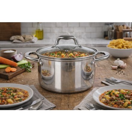 Caesar 4 literes indukciós fazék üveg fedővel, 20 cm-es átmérő