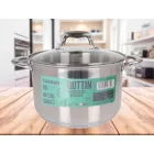 Caesar 7 literes indukciós fazék, 24 cm, üveg fedővel – professzionális és háztartási használatra