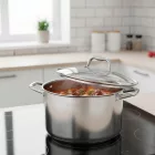 Caesar 10 literes indukciós fazék 28 cm átmérővel, üveg fedővel – nagykapacitású rozsdamentes edény