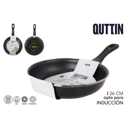 Quttin Avin 26 cm-es tapadásmentes serpenyő – indukciós főzőlaphoz, olajszegény sütéshez