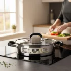Heleom indukciós szeletsütő üveg fedővel, 2,2 literes, 24 cm-es átmérővel