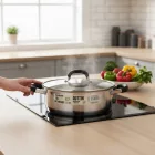 Heleom indukciós szeletsütő üveg fedővel, 2,2 literes, 24 cm-es átmérővel
