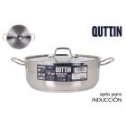 Quttin Hotel lábas fedővel – 7,5 literes, 30 cm átmérőjű rozsdamentes acél edény indukciós tűzhelyhez