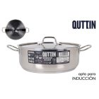 Quttin Hotel lábas fedővel – 9,5 literes, 32 cm átmérőjű rozsdamentes acél edény indukciós tűzhelyhez