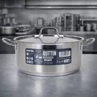 Quttin Hotel indukciós lábas fedővel 9,5 l – Ø32 cm, rozsdamentes