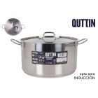 Quttin Hotel magas lábas fedővel – 14 literes, 32 cm átmérőjű rozsdamentes acél edény indukciós tűzhelyhez