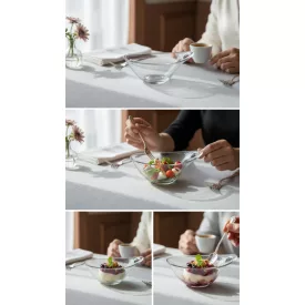 Practica üveg salátástál 10 cm, 6 db-os csomag - Borgonovo 