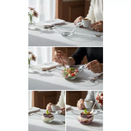 Practica üveg salátástál 10 cm, 6 db-os csomag - Borgonovo 