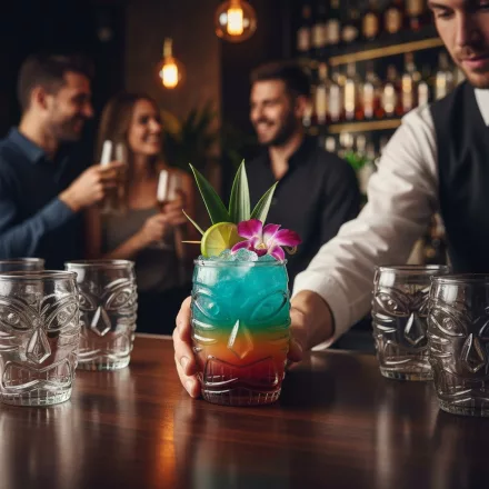 TIKI koktélos pohár, 6 db-os csomag, vastagabb falú 470 ml