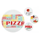 Mintás porcelán pizzatányér 30,5 cm (≈12”) – Duomo di Lodi dizájn, lapos felület, ~2 cm perem, vegyes minták