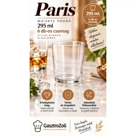 Paris 295 ml-es whiskys pohár, 6 db-os csomag - Lav üveg