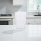 LAV Sedef vizespohár 205 ml – elegáns, hullámos mintás üveg pohár vízhez, üdítőhöz és koktélhoz