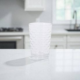 LAV Sedef vizespohár 205 ml – elegáns, hullámos mintás üveg pohár vízhez, üdítőhöz és koktélhoz