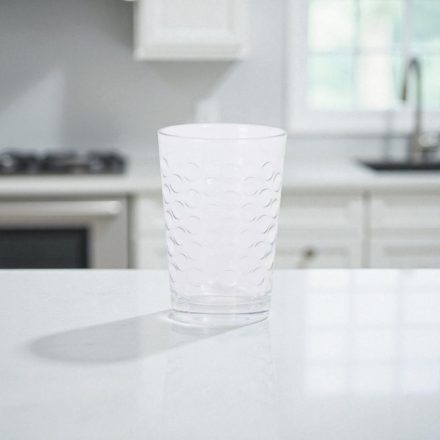 LAV Sedef vizespohár 205 ml – elegáns, hullámos mintás üveg pohár vízhez, üdítőhöz és koktélhoz