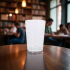 Sedef vizespohár 205 ml felülnézetből – LAV üveg, egyedi hullámos mintázattal és vékony peremmel