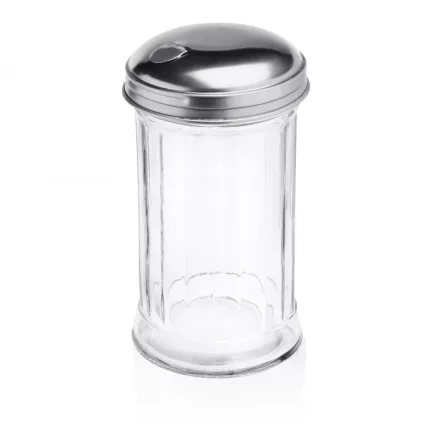 Cukortartó 300 ml, temperált üveg alj, rozsdamentes tető, stílusos tárolás