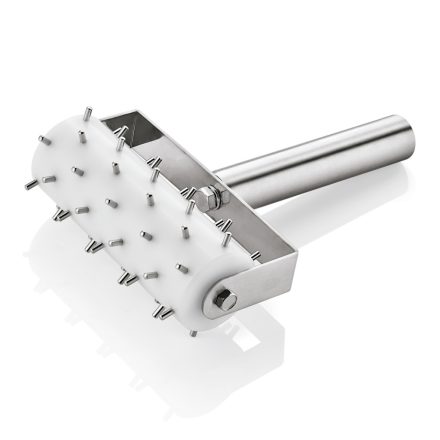 Tészta kiszúró henger, tüske hosszúság 0,5 cm, 20,5x14 cm, rozsdamentes