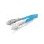 HACCP kék csipesz 23 cm – rozsdamentes, kagylófejű, matt csúszásgátló bevonattal, halakhoz és tenger gyümölcseihez, Német minőség