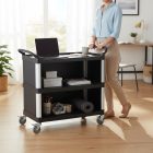 Zsúrkocsi, Tálalókocsi 3 Polcos - 3 Oldalt Zárt, 103,5-50,5-95,5 cm, Alumínium Kerettel