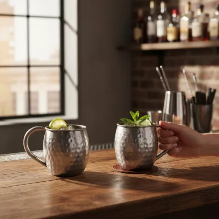 Moscow Mule bögre 450 ml pvd bevonatos vintage árnyalat, 2 db-os csomag