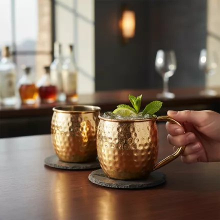 Moscow Mule bögre 450 ml pvd bevonatos titánium arany, 2 db-os csomag