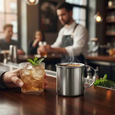 Moscow Mule bögre hagyományos formájú 450 ml PVD bevonatos vintage színű, 2 db-os csomag