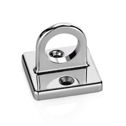 Falra szerelhető akasztó fonott kordon kötelekhez3,5x3,5 cm ezüst színben